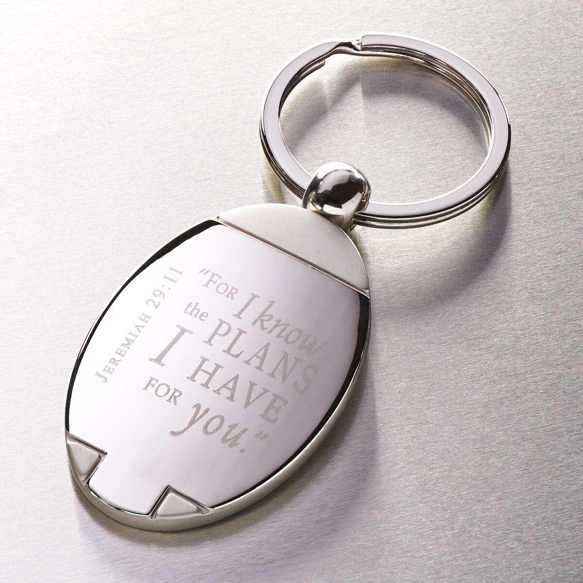 I Know the Plans - Jeremiah 29:11 Metal Keyring - Pura Vida Books