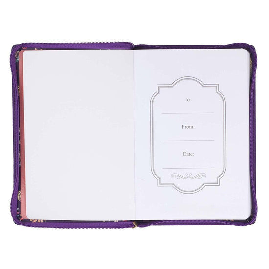 I Know the Plans Purple Faux Leather Classic Journal with Zipped Closure - Jeremiah 29:11 - Pura Vida Books