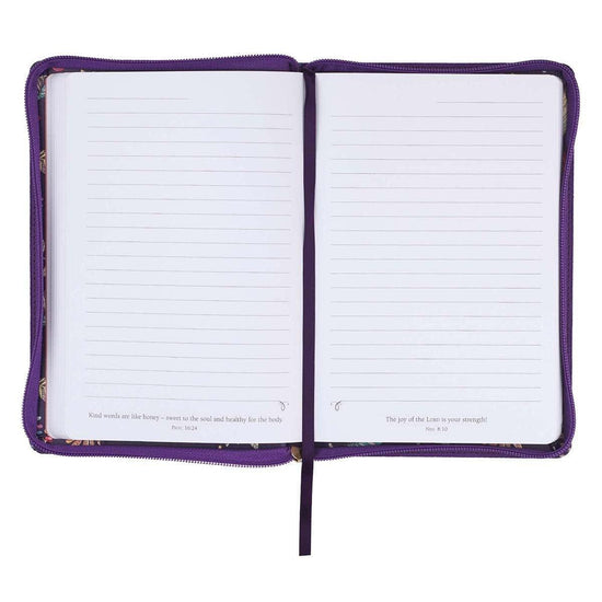 I Know the Plans Purple Faux Leather Classic Journal with Zipped Closure - Jeremiah 29:11 - Pura Vida Books