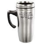 I know the Plans Stainless Steel Travel Mug With Handle - Jeremiah 29:11 - Pura Vida Books