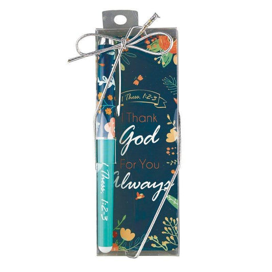 I Thank God For You Always Gift Pen with Bookmark - Pura Vida Books