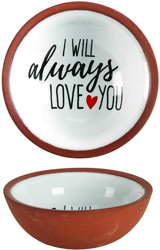 I WILL ALWAYS LOVE YOU TERRA COTTA TRAY - Pura Vida Books