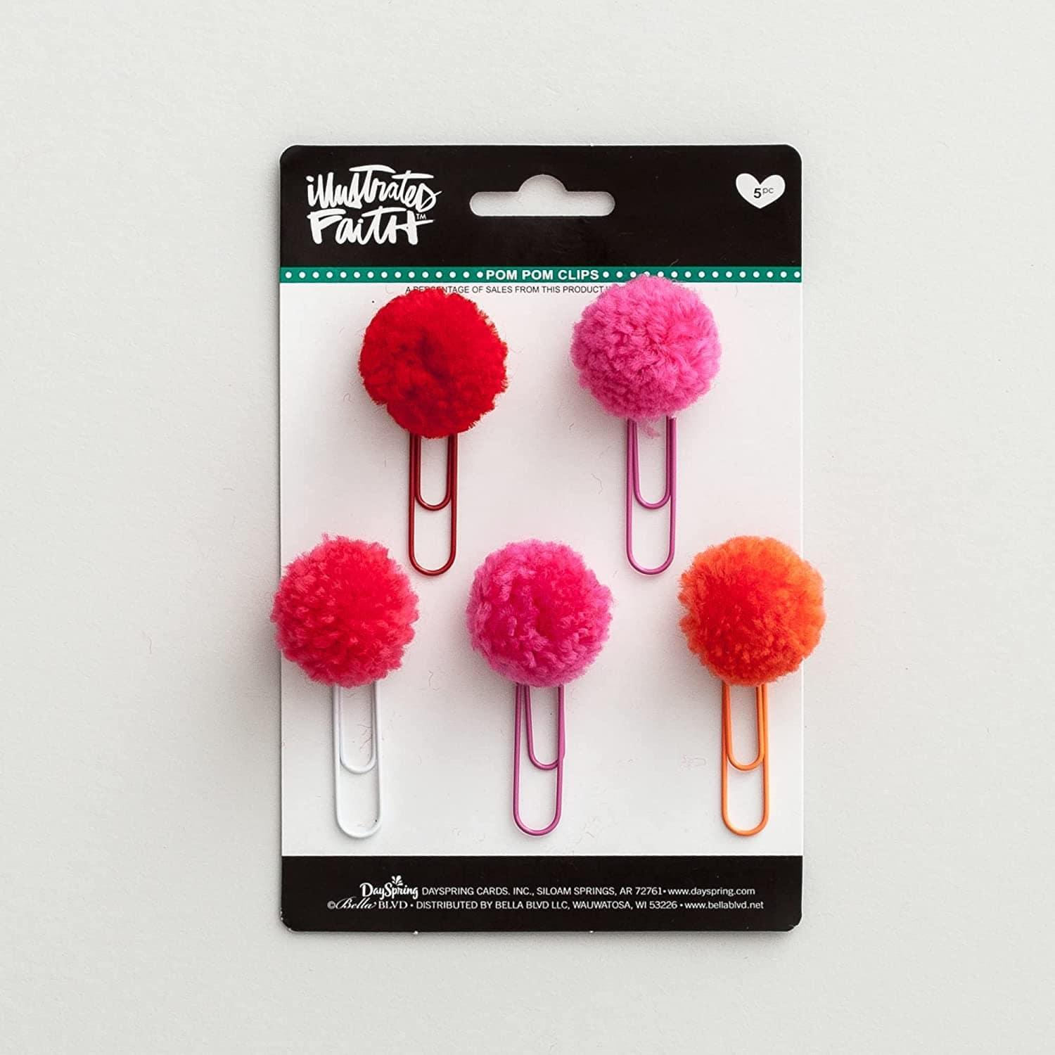 Illustrated Faith Basics Collection Pom Pom Clips Apple of My Eye - Pura Vida Books