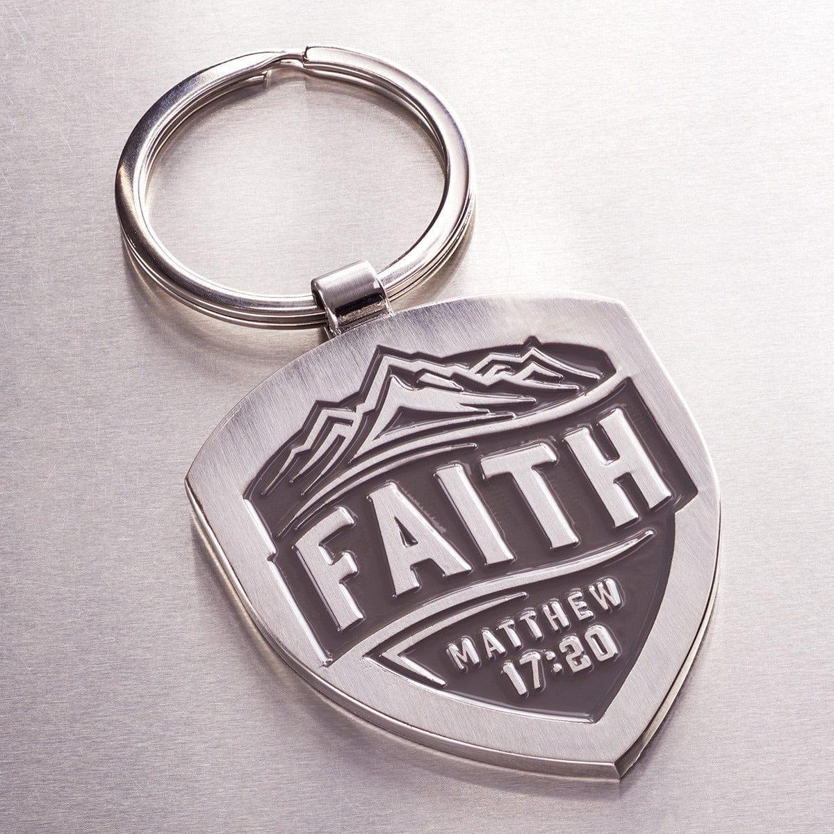 Faith - Matthew 17:20 Metal Keyring - Pura Vida Books