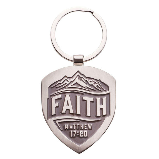 Faith - Matthew 17:20 Metal Keyring - Pura Vida Books