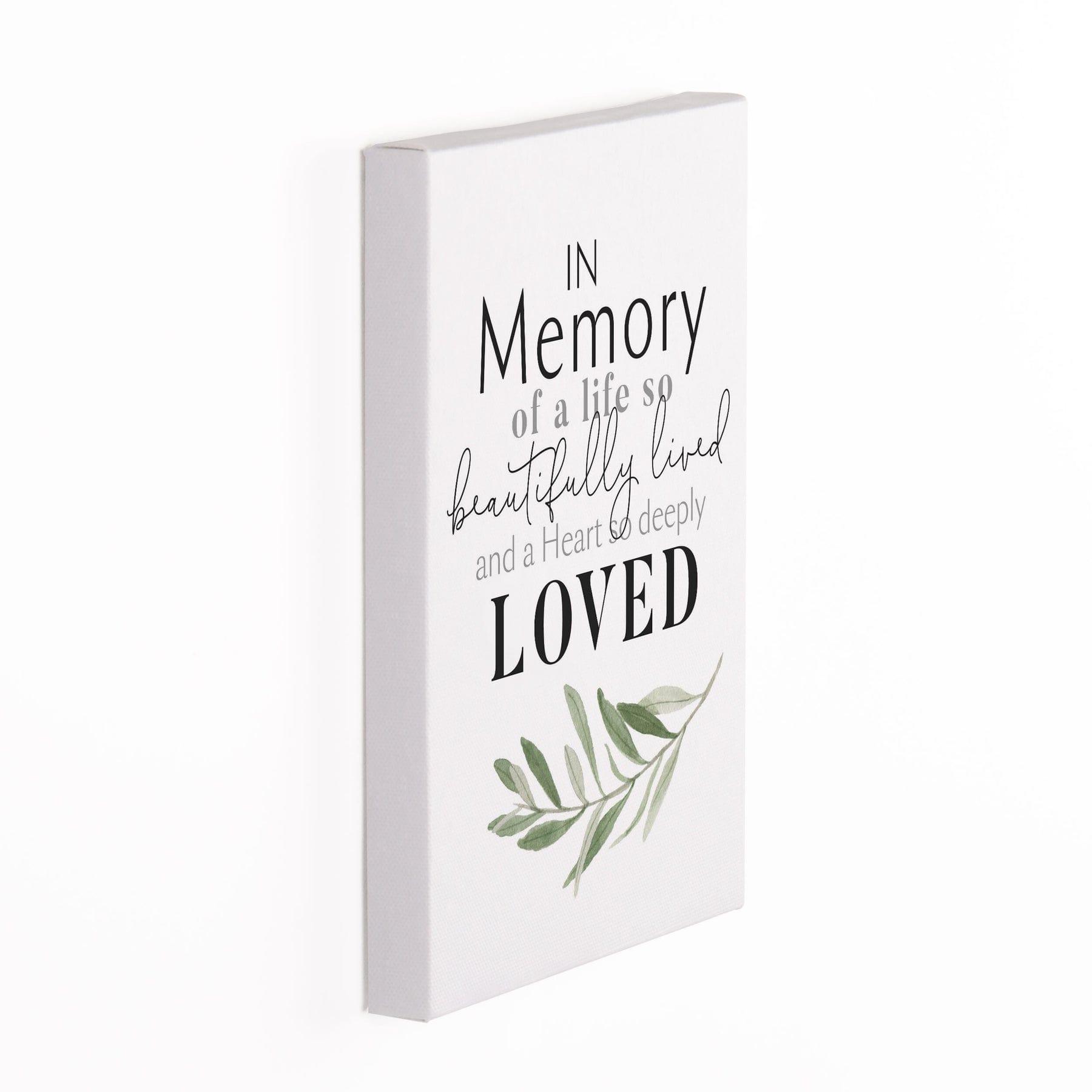 In Memory Of A Life So Beautifully Lived And Heart Canvas Décor - Pura Vida Books