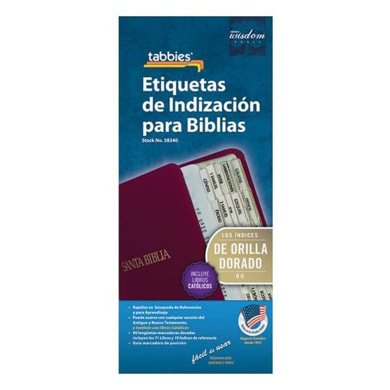 Indice para Biblias Tabbies - Borde Dorado - Pura Vida Books