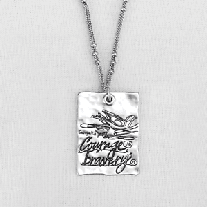 Inspirational Faith-Based Pendant Necklace Courage & Bravery - Pura Vida Books