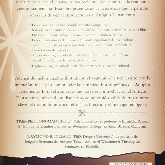 Introducción al Antiguo Testamento - Tremper Longman y Raymond B. Dillard - Pura Vida Books