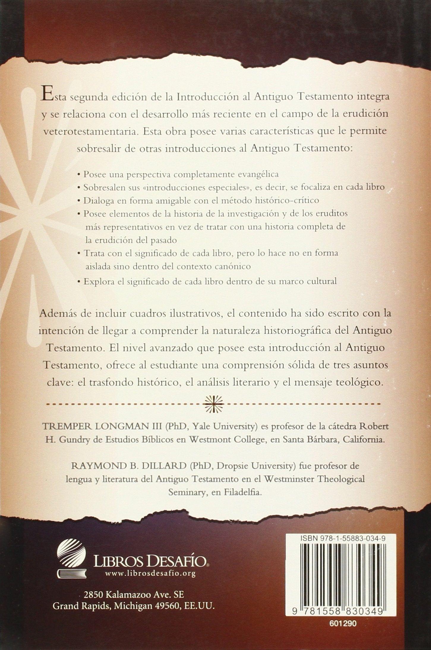 Introducción al Antiguo Testamento - Tremper Longman y Raymond B. Dillard - Pura Vida Books