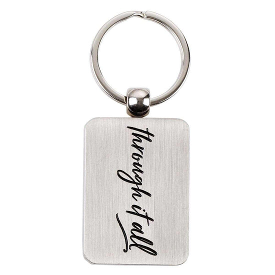 It Is Well Metal Keyring in Navy - Pura Vida Books