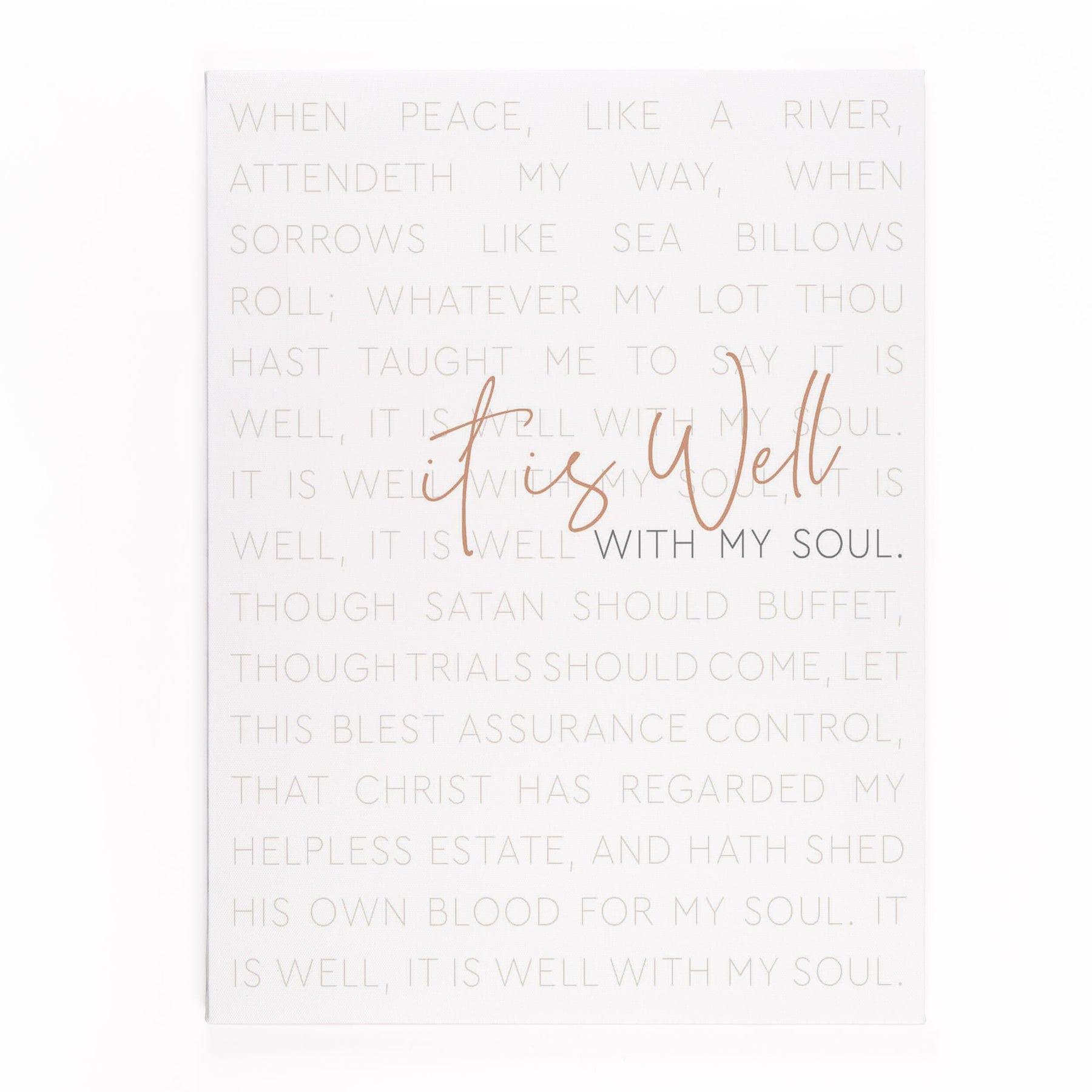 It Is Well With My Soul Canvas Décor - Pura Vida Books