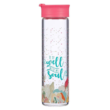 It is Well With My Soul Glass Water Bottle - Pura Vida Books