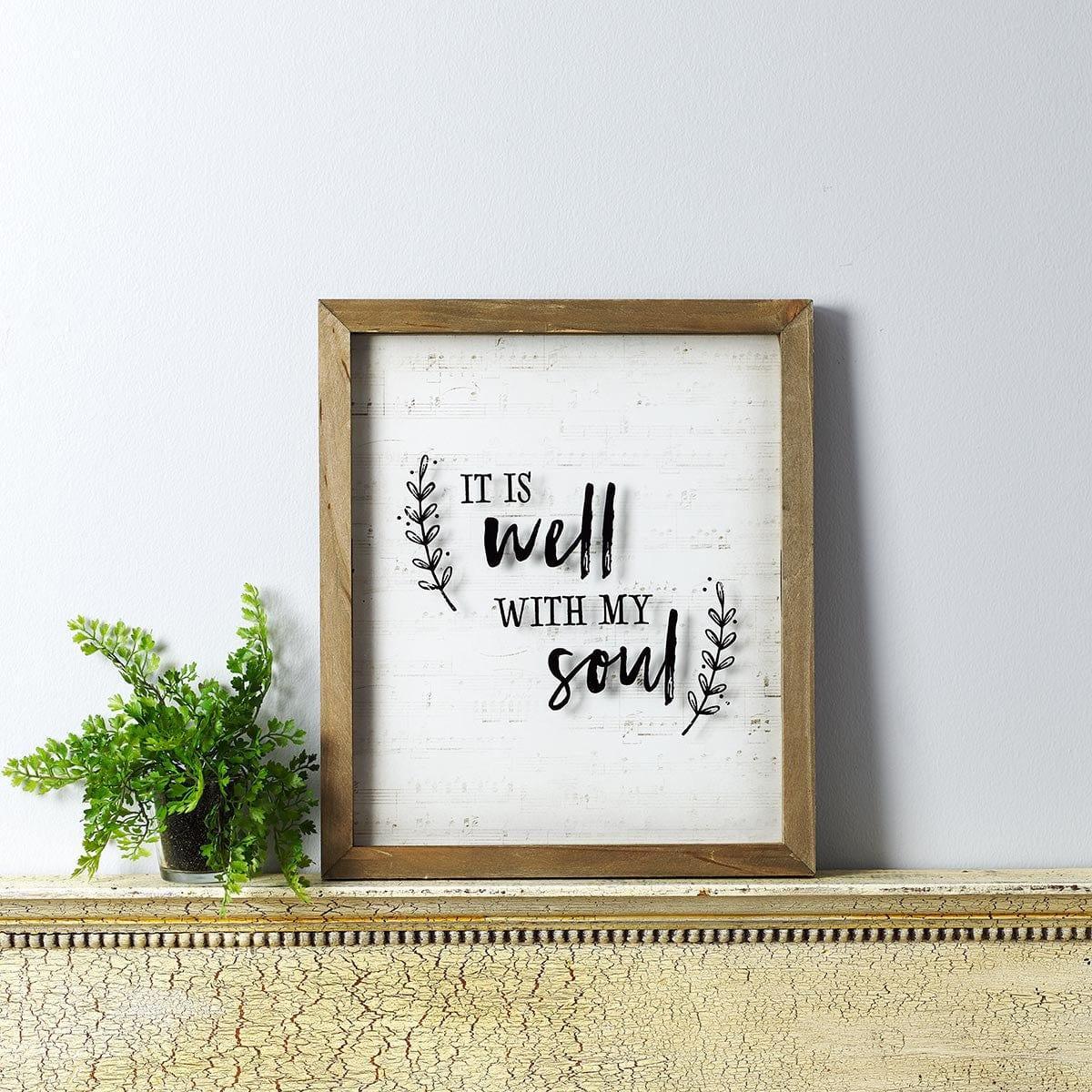 It Is Well With My Soul Wall Plaque - Pura Vida Books