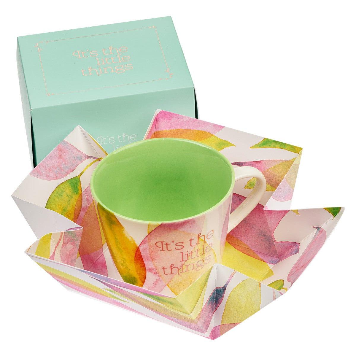 It's the Little Things Citrus Leaves Ceramic Coffee Mug - Pura Vida Books