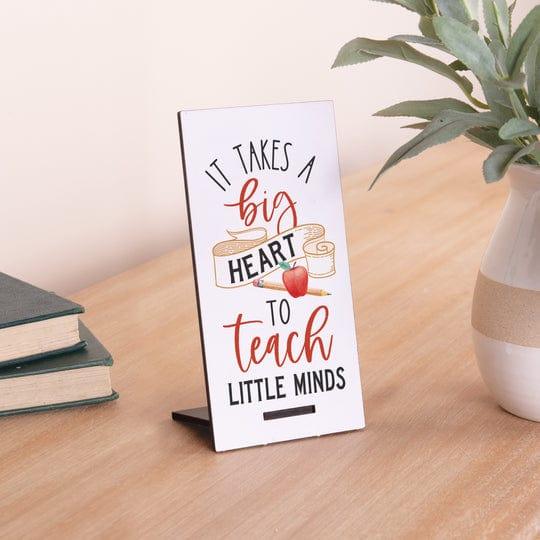 It Takes A Big Heart To Teach Little Minds Snap Sign - Pura Vida Books