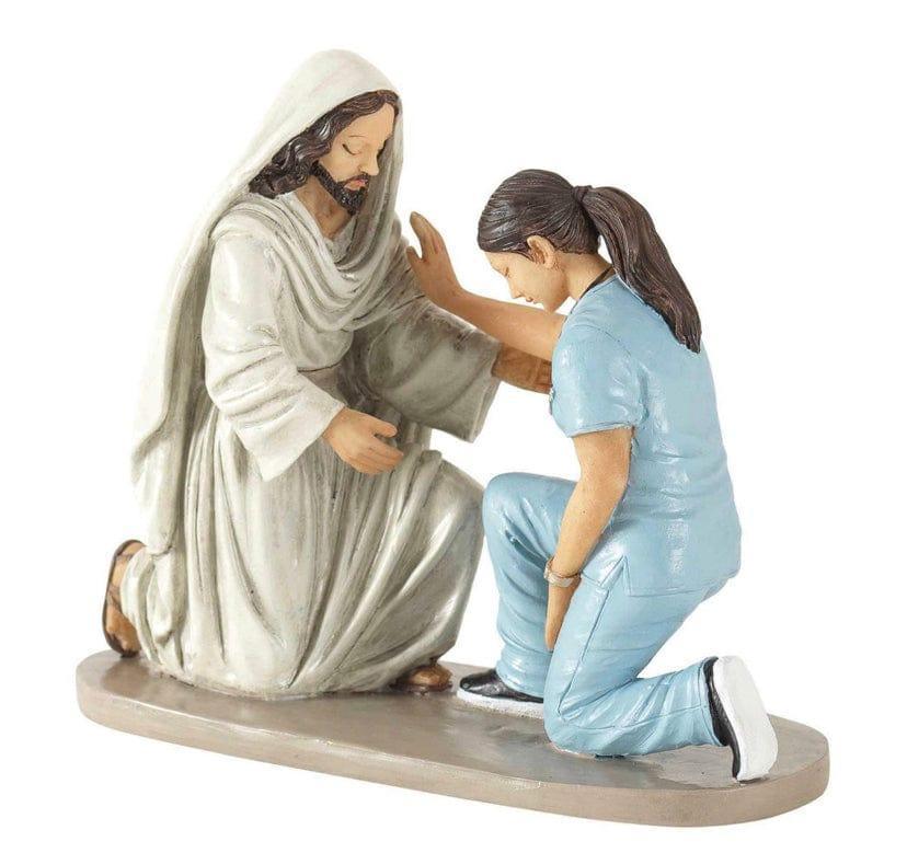 Jesus and Nurse Figurine - Pura Vida Books