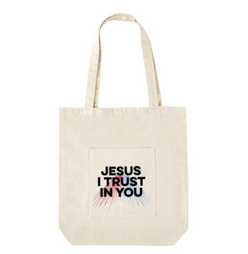 Jesus I Trust in You Bolsa de lona con bolsillo