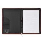 John 3:16 Collection Two-Tone Brown Faux Leather Portfolio Folder With Cross - Pura Vida Books