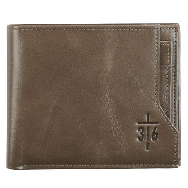 John 3:16 Cross Leather Wallet - Pura Vida Books