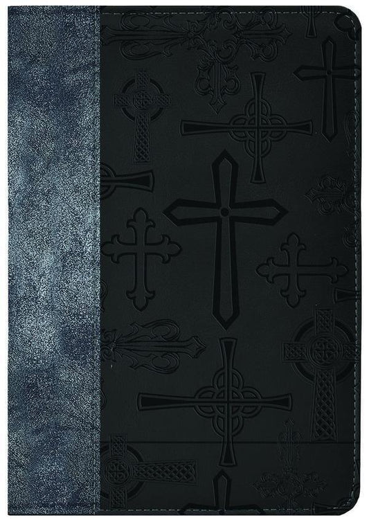 Journal - Silver Black Crosses - Pura Vida Books