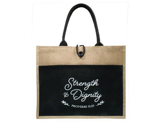 Jute Tote Bag - Dignity - Pura Vida Books