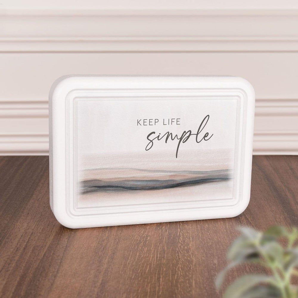 Keep Life Simple Ornate Tabletop Décor - Pura Vida Books