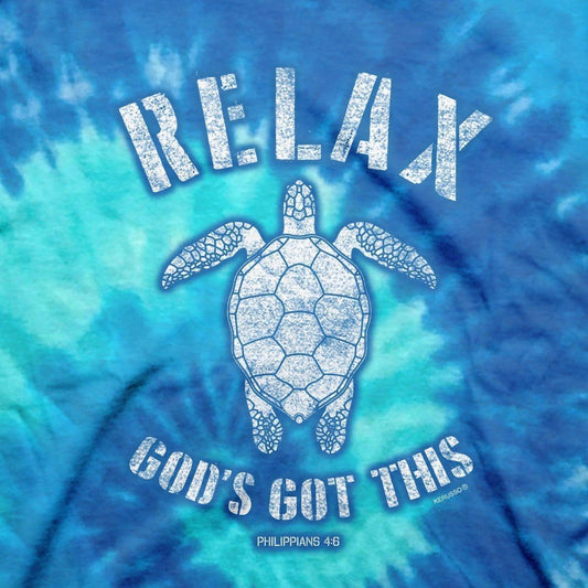 Kerusso Christian Tie Dye T-Shirt Relax Turtle - Pura Vida Books