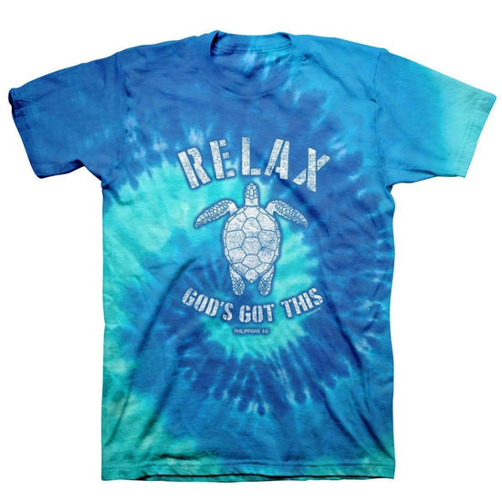 Kerusso Christian Tie Dye T-Shirt Relax Turtle - Pura Vida Books