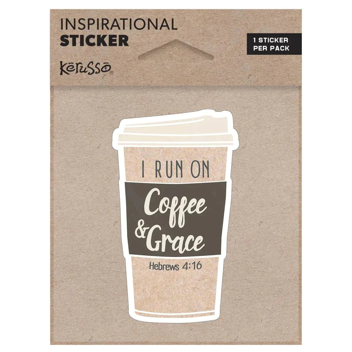 Kerusso Coffee & Grace Sticker - Pura Vida Books