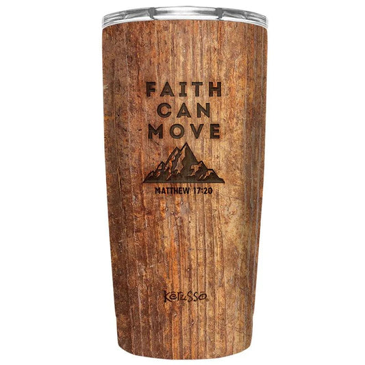 Kerusso Faith Can Move 20 oz Stainless Steel Tumbler - Pura Vida Books