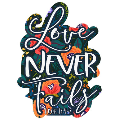 Kerusso Sticker Love Never Fails - Pura Vida Books