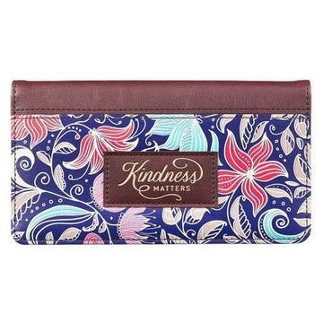 Kindness Matters Floral checkbook cover - Pura Vida Books