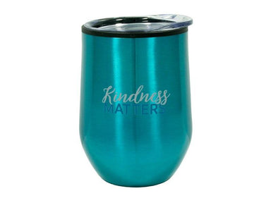 Kindness Matters - Tumbler Stainless Steel Teal 12 Oz Mug - Pura Vida Books