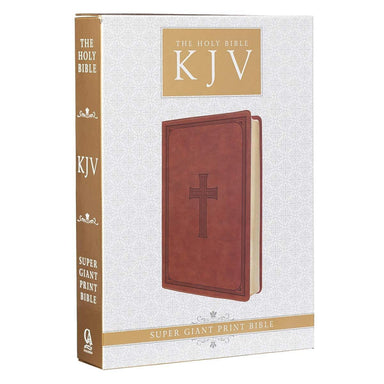 KJV Holy Bible, Super Giant Print Bible, Tan Faux Leather Bible w/Ribbon Marker, Red Letter Edition - Pura Vida Books