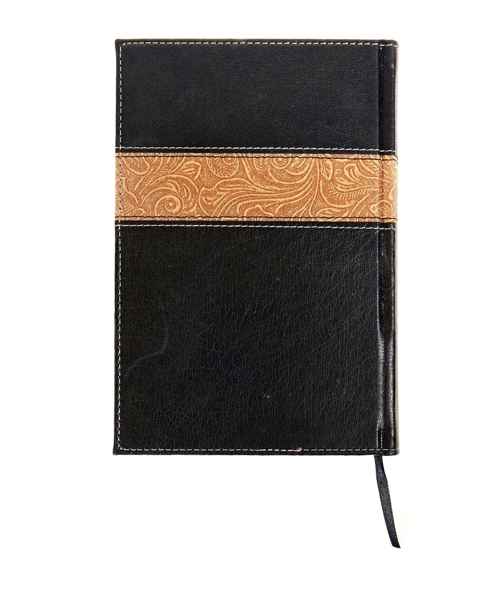 KJV Reader's Bible, Black/Brown Tooled LeatherTouch - Pura Vida Books