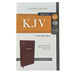 KJV Thin Line Bible Red Letter Burgundy Leather Soft Ribbon Marker - Pura Vida Books
