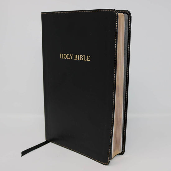 KJV, Thinline Bible, Large Print, Leathersoft, Black, Red Letter Edition, Comfort Print, King James Version - Pura Vida Books