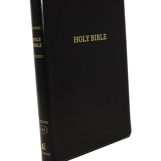 KJV, Thinline Bible, Large Print, Leathersoft, Black, Red Letter Edition, Comfort Print, King James Version - Pura Vida Books