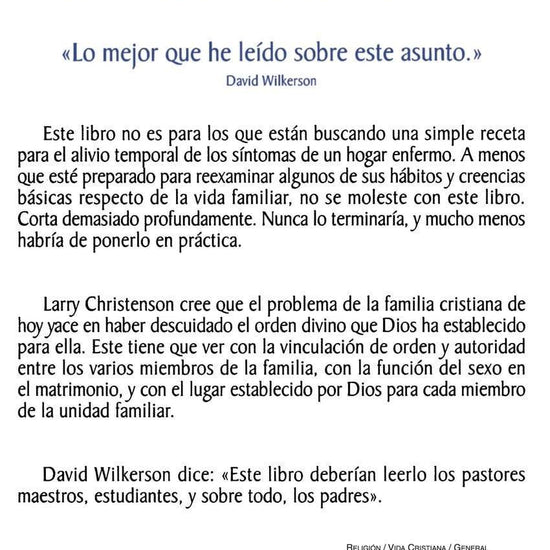 La familia cristiana - Larry Christenson - Pura Vida Books