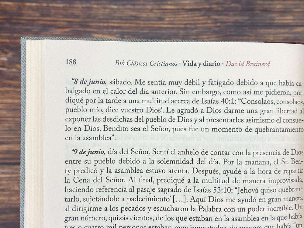 La vida y el diario de David Brainerd - Biblioteca de Clásicos Cristianos. Tomo 6 - Pura Vida Books