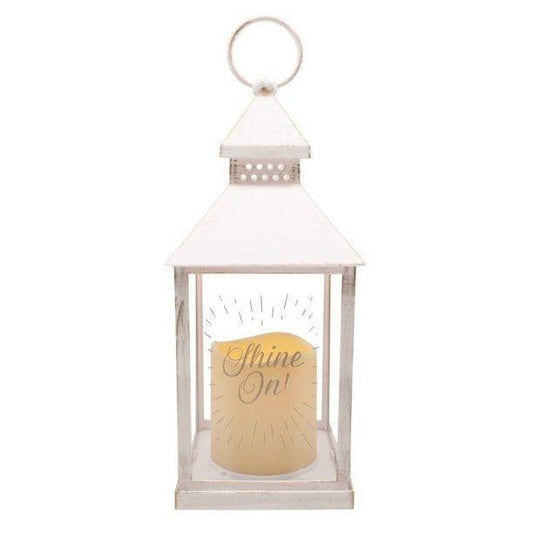 Lantern LED Candle-Shine On-White - Pura Vida Books