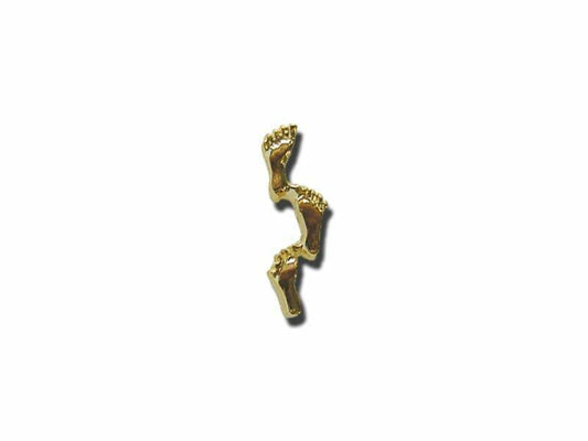 Lapel Pin Footprints Gold - Pura Vida Books