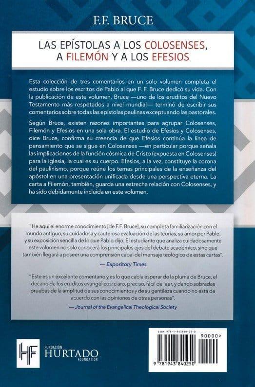 Las epístolas a los Colosenses, a Filemón y a los Efesios - F.F. Bruce - Pura Vida Books