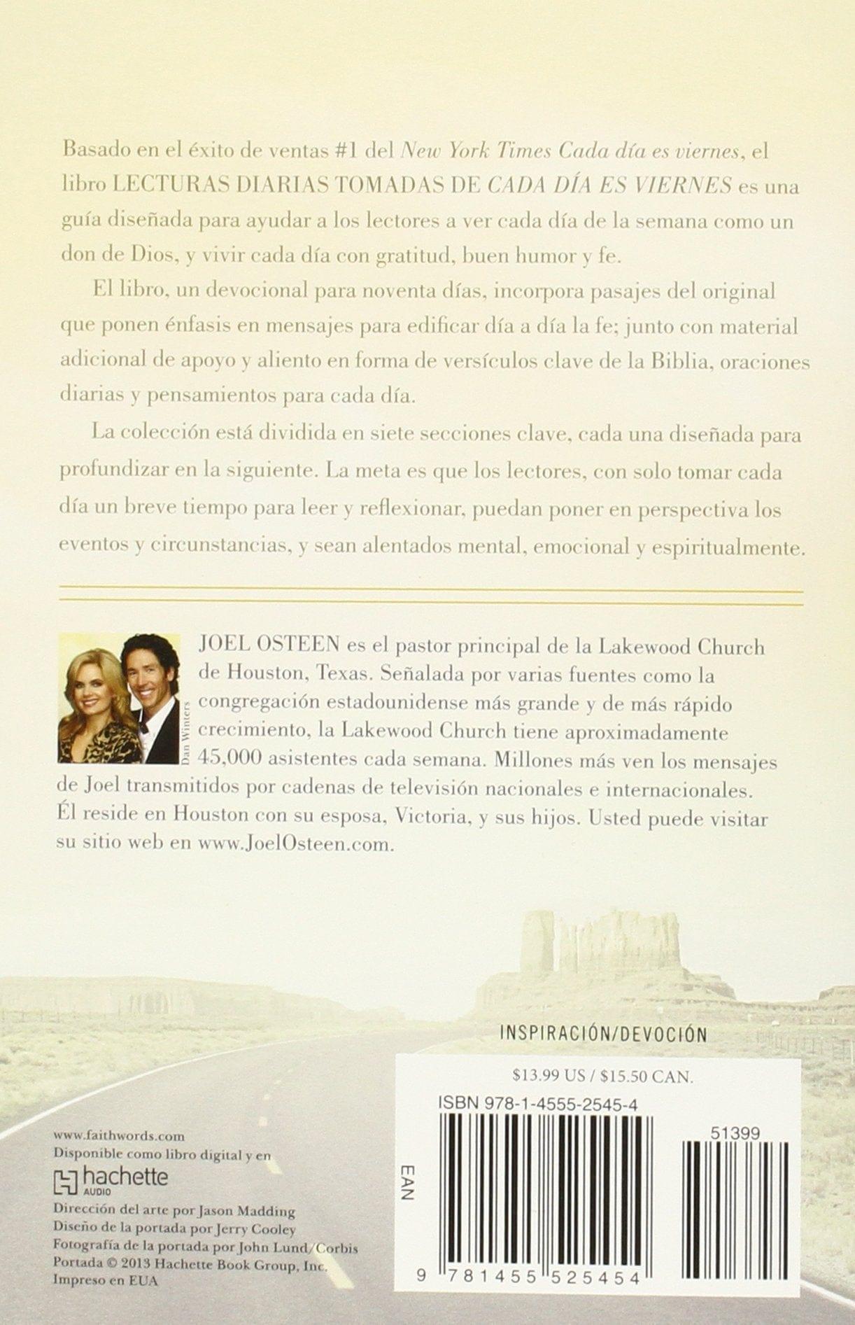 Lecturas Diarias Tomadas De Cada Dia es Viernes - Joel Osteen - Pura Vida Books