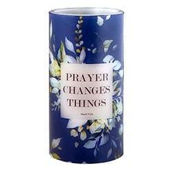 LED Candle - Large - Inspirational - Prayer Changes - Pura Vida Books