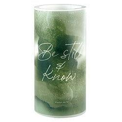 LED Candle - Medium - Inspirational - Be Still & Know - Pura Vida Books