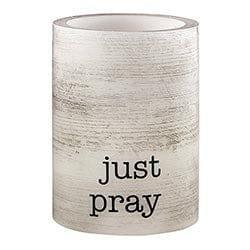 LED Candle - Small - Inspirational - Just Pray - Pura Vida Books