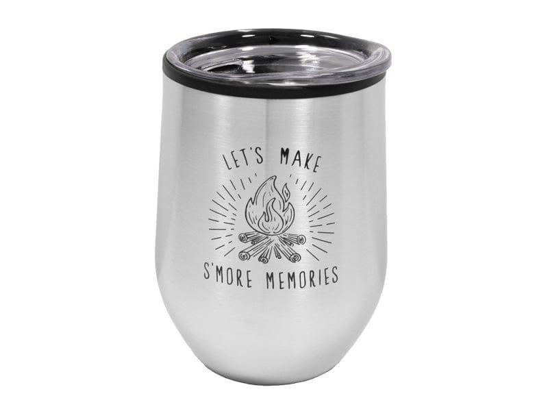 Let's Make S'more Memories - Tumbler Stainless Steel Silver 12 Oz Mug - Pura Vida Books