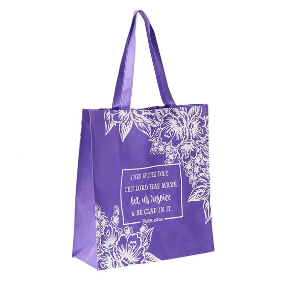 Let Us Rejoice Tote Bag - Psalm 118:24 - Pura Vida Books